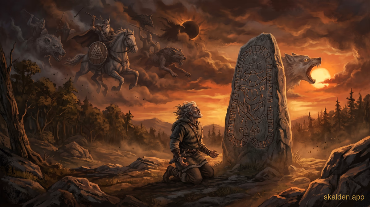 The Rök runestone, a real Viking-age source